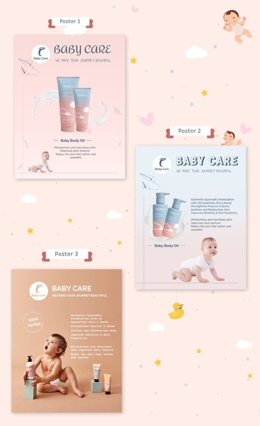 baby body oil, infant moisturizer, baby lotion, baby skincare, newborn oil, baby massage oil, product launch, brand awareness, minimalist, calm, trustworthy, pastel, neutral
