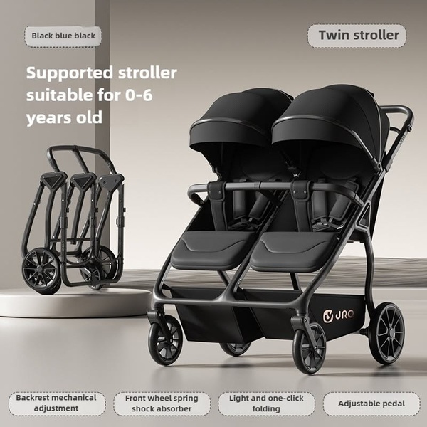 A clean, studio-lit 1:1 ad creative highlighting product functionality and versatility for growing families.