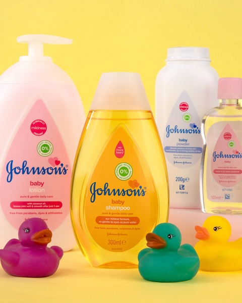 baby lotion, baby shampoo, baby powder, baby oil, baby skincare, bestseller push, minimalist, playful, fresh, yellow, pink, neutral