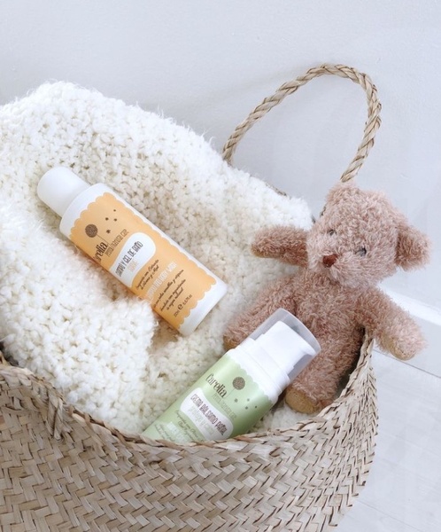 baby body wash, baby lotion, baby grooming kit, infant skincare, baby cream, new arrival, minimalist, lifestyle, calm, warm, neutral