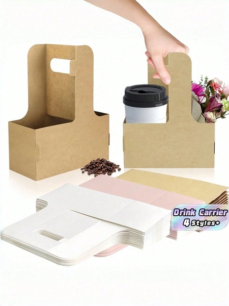 A clean, minimalist product display featuring a Drink Carrier in various colors and styles to demonstrate functional utility and design variety.