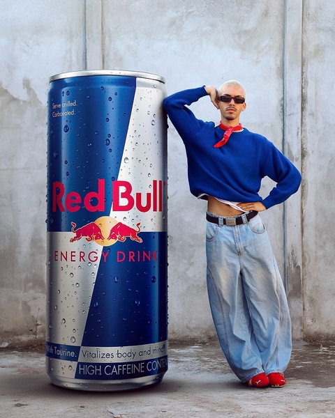 Energy Drink Size Contrast Ad