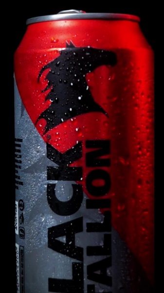 A high-contrast, macro product shot of a beverage can featuring water droplets and sharp, clean typography for maximum visual impact.