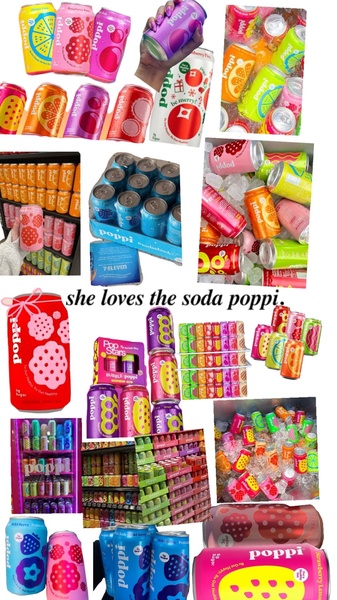 This ad creative utilizes a dense, multi-image collage of soda cans in various settings and arrangements to create a sense of brand ubiquity and lifestyle appeal.