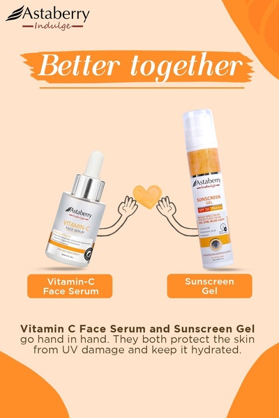 face serum, vitamin c serum, sunscreen gel, skincare set, facial treatment, skin care products, beauty serum, bundle offer, brand awareness, minimalist, warm, trustworthy, orange, neutral
