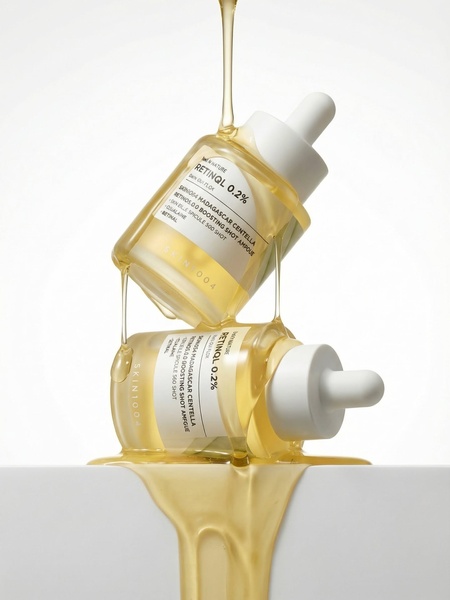 face serum, retinol serum, anti aging serum, skincare ampoule, facial treatment, skin essence, new arrival, minimalist, fresh, calm, neutral, yellow