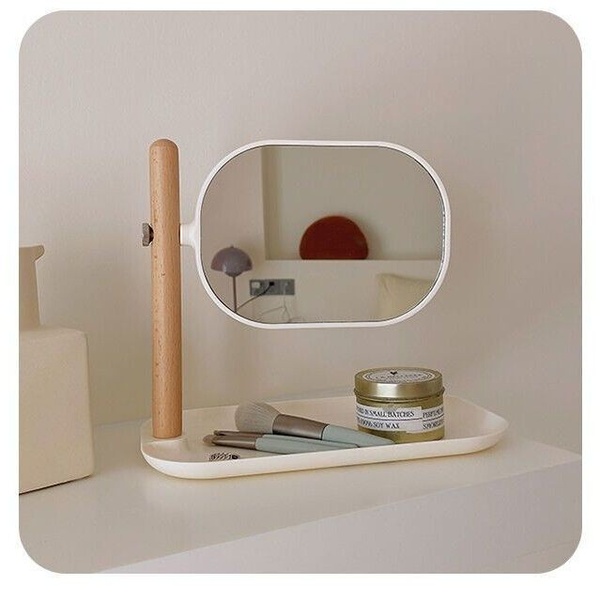 desk mirror, vanity mirror, tabletop mirror, makeup mirror, portable mirror, new arrival, minimalist, lifestyle, calm, neutral