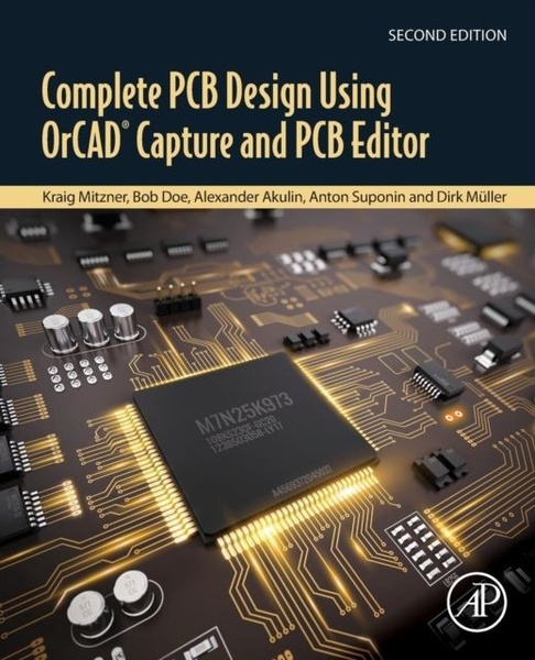 A high-end technical textbook cover featuring a detailed electronic circuit board rendering to demonstrate professional instructional content.