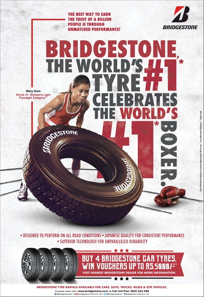 A high-authority performance ad featuring a world-class athlete alongside a tyre to establish brand leadership and build immediate consumer trust.