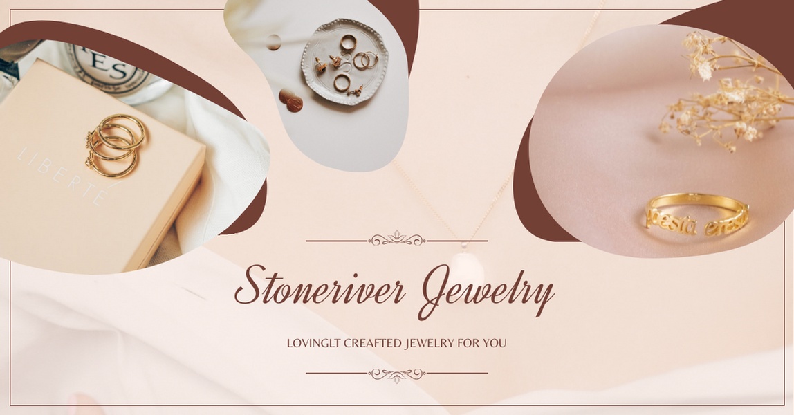 This creative showcases gold rings in a minimalist, soft-focus aesthetic with muted color tones to highlight luxury and craftsmanship.