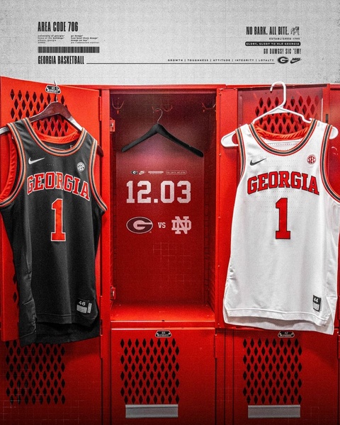 A high-contrast locker room scene features basketball jerseys hanging in anticipation of a game date, creating a sense of excitement and prestige.