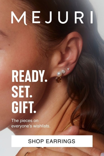 This creative showcases high-end earrings in a close-up, aspirational shot paired with a clear, benefit-driven call to action.