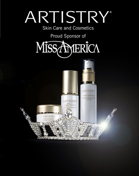 A high-contrast studio photograph featuring a three-piece skin care set positioned directly behind an iconic, jewel-encrusted tiara.