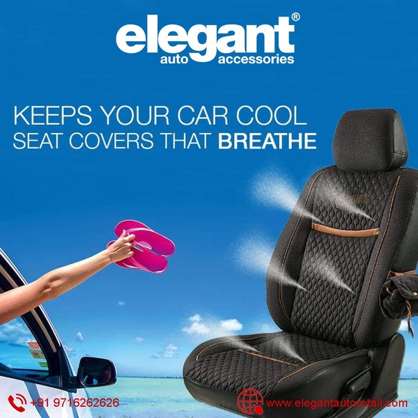 An image demonstrating the cooling, breathable property of car seat covers by showing air flowing through the material, effectively using a visual metaphor.