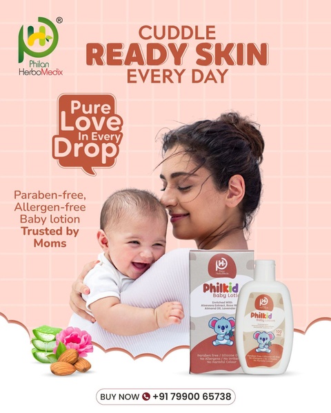 A high-conversion social proof creative featuring a parent and baby alongside the product pack shot, ingredient callouts, and a benefit-driven headline.