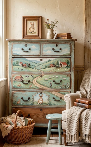 Painted Farmhouse Dresser