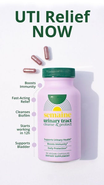 A vertically-oriented ad for a dietary supplement that uses a product-centric image paired with a list of five key benefits to drive immediate user comprehension.