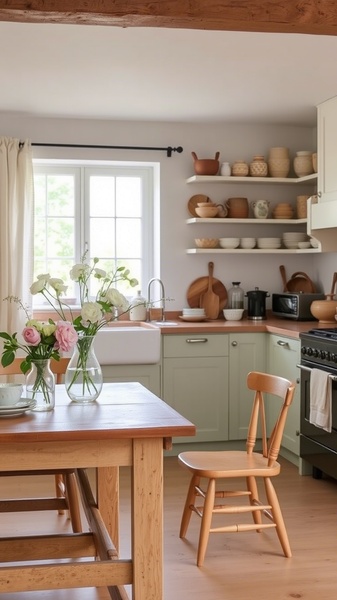 Kitchen Cabinet Natural Light Aesthetic