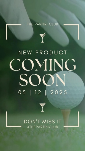 A high-anticipation teaser image for a golf-related product launch using a minimalist, professional aesthetic.