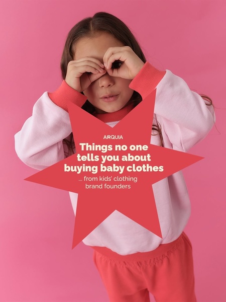 kids clothing, children clothes, toddler outfits, baby clothes, kids sweatshirt, children activewear, brand awareness, social proof, lifestyle, modern typography, playful, bold, pink, red