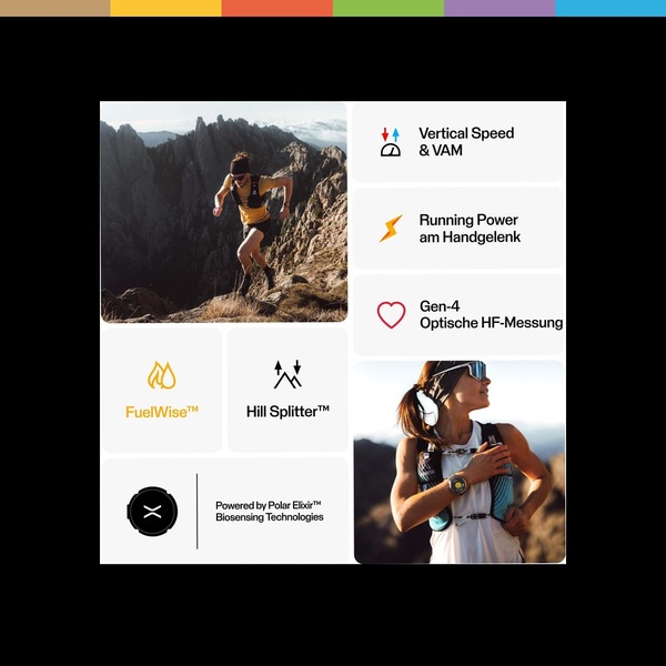 sports watch, gps watch, fitness watch, running watch, heart rate monitor watch, smartwatch, activity tracker watch, product launch, brand awareness, lifestyle, outdoor, energetic, trustworthy, neutral, black, yellow