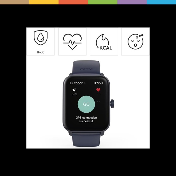 smartwatch, fitness watch, smart watch, activity tracker, gps watch, health tracker, product launch, brand awareness, minimalist, trustworthy, fresh, black, blue, neutral