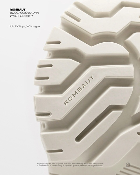 A close-up, monochromatic shot focusing on the intricate tread pattern and material texture of a white running shoe sole.