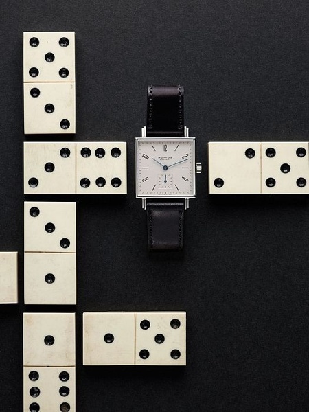 wristwatch, leather strap watch, analog watch, square face watch, mens watch, product demo, minimalist, flat lay, luxurious, calm, neutral, black