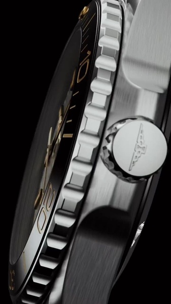wrist watch, analog watch, luxury watch, mens watch, dive watch, brand awareness, minimalist, editorial, luxurious, bold, black, gold, neutral