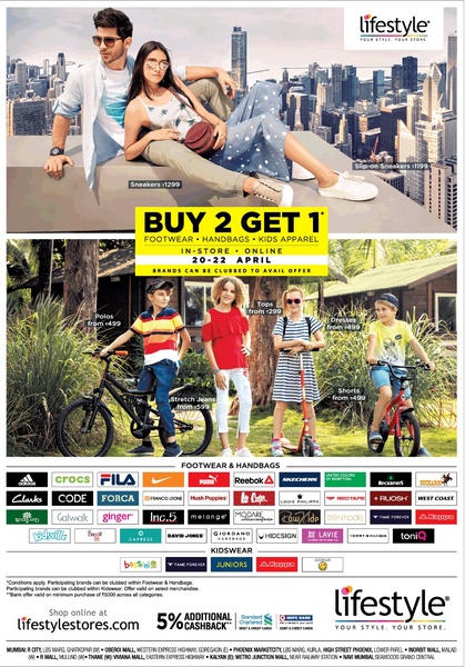 fashion sale, clothing sale, footwear sale, kids apparel sale, handbag sale, buy 2 get 1, retail promotion, bundle offer, sale promotion, lifestyle, editorial, energetic, bold, yellow, neutral, black