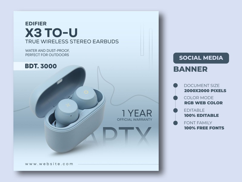 Edifier X3 TO-U Minimalist Banner