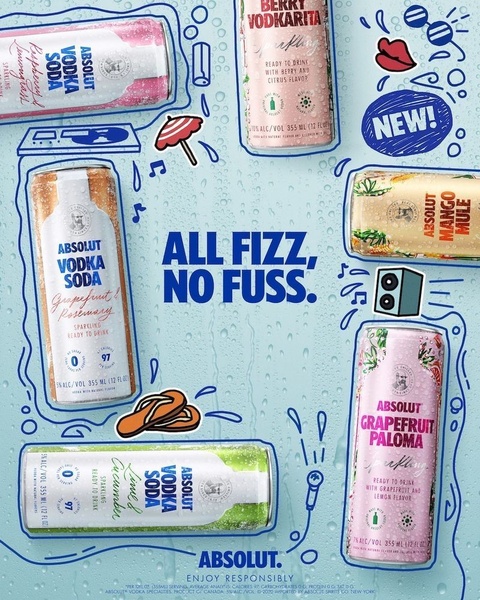 Absolut Vodka Soda Flat-Lay Concept