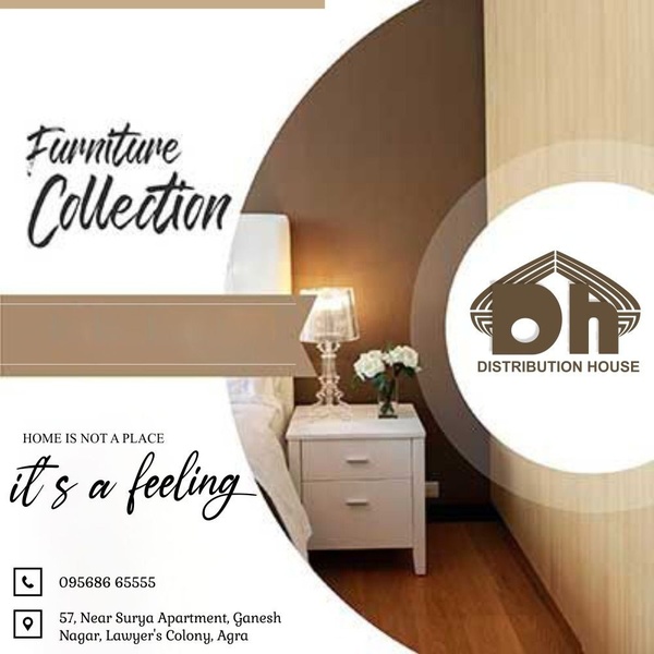 This 1:1 square ad creative showcases a refined bedroom furniture setting with a focus on emotional messaging to attract potential home buyers.