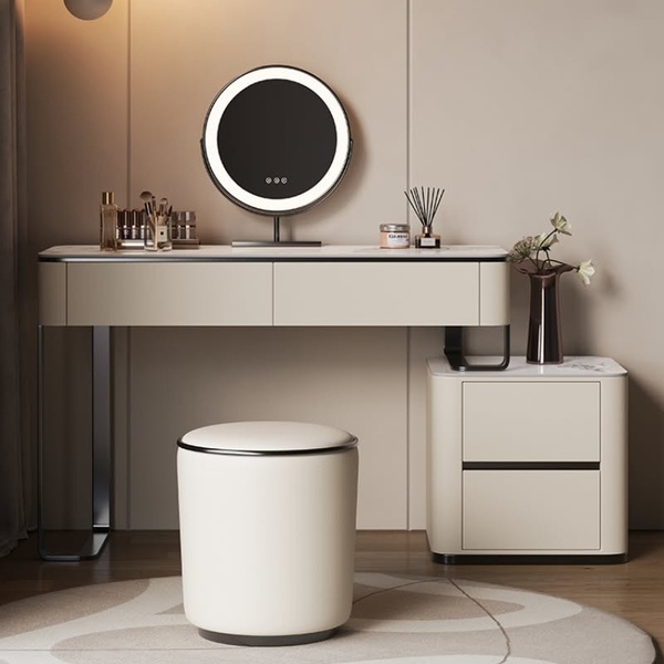 vanity desk, makeup vanity, dressing table, vanity with mirror, bedroom vanity, vanity set, new arrival, minimalist, lifestyle, calm, luxurious, neutral