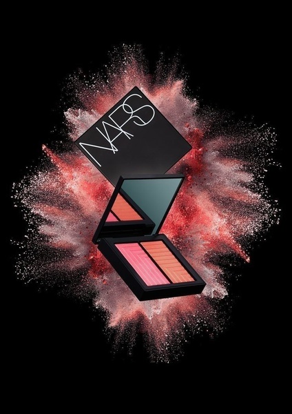 blush palette, powder blush, makeup palette, face blush, cheek color, blush compact, product launch, brand awareness, minimalist, editorial, bold, energetic, black, pink, orange