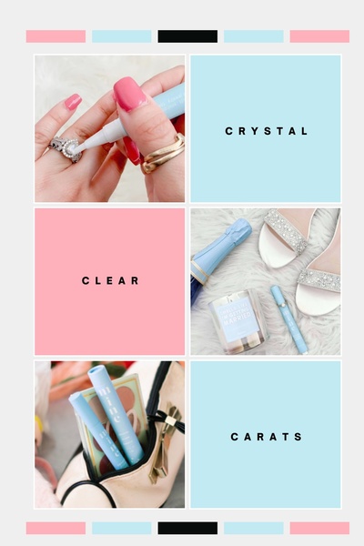 A high-aesthetic, multi-panel collage showcasing a jewelry cleaner pen in use, highlighting its utility for bridal care and daily routine maintenance.