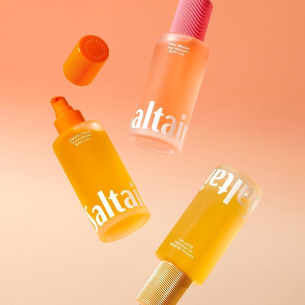 body oil, skin oil, nourishing oil, skincare, body care, bestseller push, minimalist, fresh, energetic, orange, pink, yellow