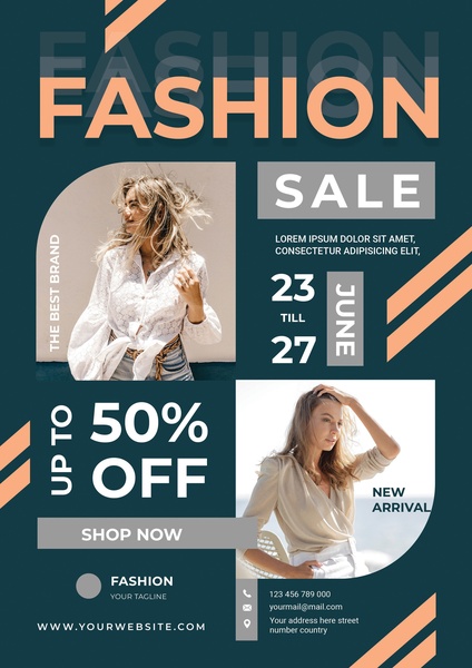 blouses, shirts, tops, button up shirts, dress shirts, work blouses, casual shirts, sale promotion, new arrival, modern typography, bold, energetic, blue, orange
