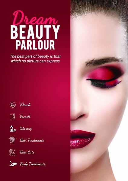 beauty salon, beauty parlour, salon services, beauty treatments, cosmetic services, brand awareness, editorial, luxurious, bold, red, pink