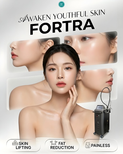 skin treatment device, beauty device, facial machine, skin tightening device, cosmetic equipment, product launch, brand awareness, minimalist, editorial, luxurious, fresh, neutral, blue