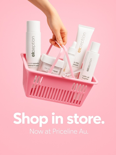skincare, face cleanser, moisturizer, beauty products, cosmetics, skincare set, face care, brand awareness, minimalist, playful, fresh, pink, neutral