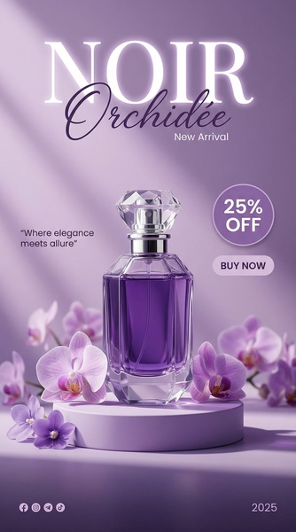 perfume, fragrance, eau de parfum, cologne, scent, body spray, new arrival, sale promotion, minimalist, editorial, luxurious, calm, purple