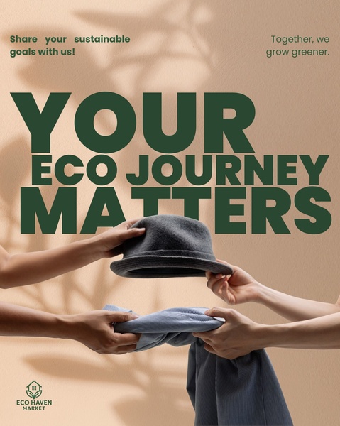 eco friendly clothing, sustainable fashion, secondhand clothes, thrift clothing, recycled apparel, ethical clothing, brand awareness, social proof, modern typography, lifestyle, bold, warm, green, neutral