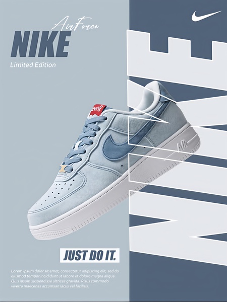 A clean, vertical 3:4 split-screen ad featuring a product-focused composition with dominant blue tones and bold typography.