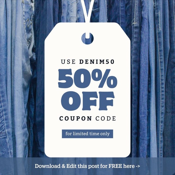 denim jeans, jeans, denim pants, denim clothing, denim wear, limited time deal, sale promotion, modern typography, lifestyle, bold, energetic, blue, neutral