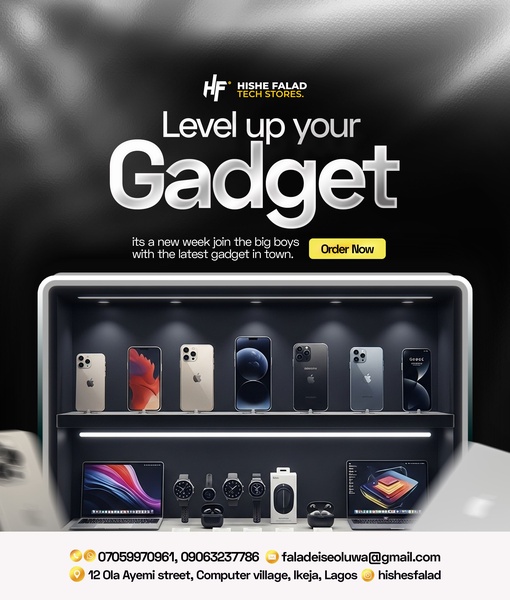 A polished, dark-themed product display featuring a curated selection of smartphones, smartwatches, and laptops, inviting customers to explore the latest tech.