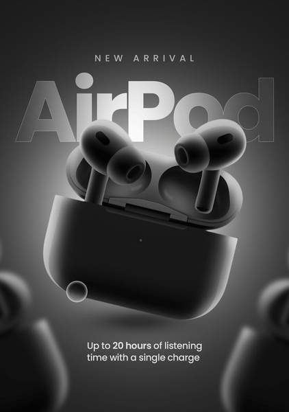 A high-contrast, dark-mode creative focusing on product aesthetics and a single key feature for clarity.