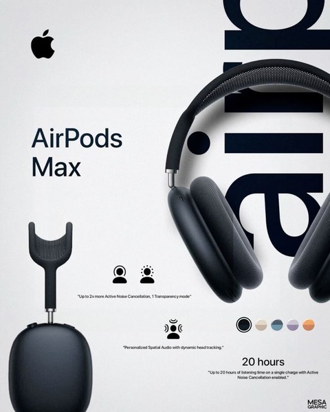 A clean, minimalist product spotlight for headphones, utilizing negative space and clear icons to highlight technical specifications and color variants.
