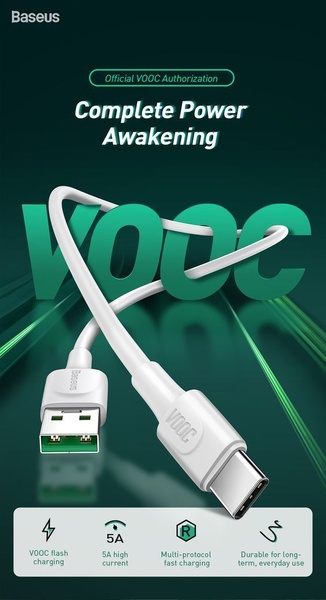 A high-conversion 9:16 mobile ad showcasing a USB-C charging cable with clear iconography highlighting core durability and power specs.