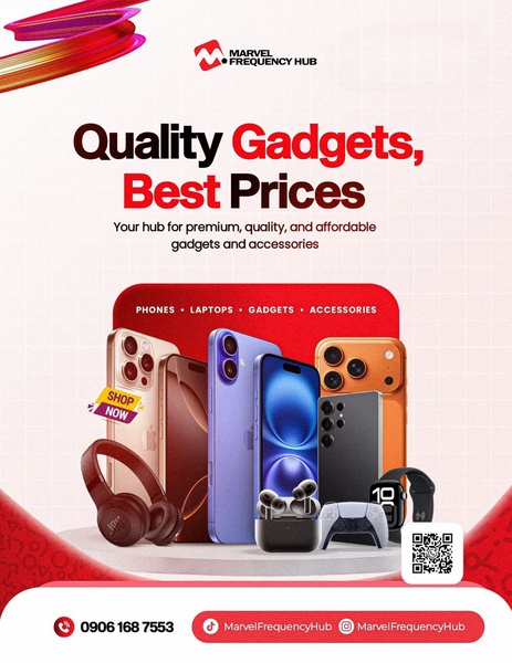 smartphones, wireless headphones, gaming controller, smartwatch, wireless earbuds, mobile devices, brand awareness, discount offer, minimalist, bold, energetic, red, neutral